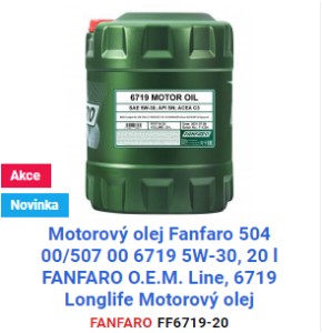 Motorový olej Fanfaro 504 00/507 00 6719 5W-30, 20 l