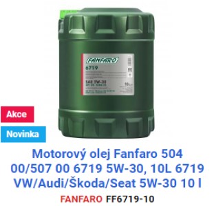 Motorový olej Fanfaro 504 00/507 00 6719 5W-30, 10 L
